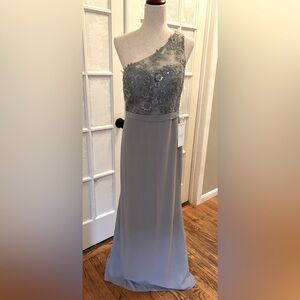 More photos of this gorgeous fully lined, one shoulder gown!